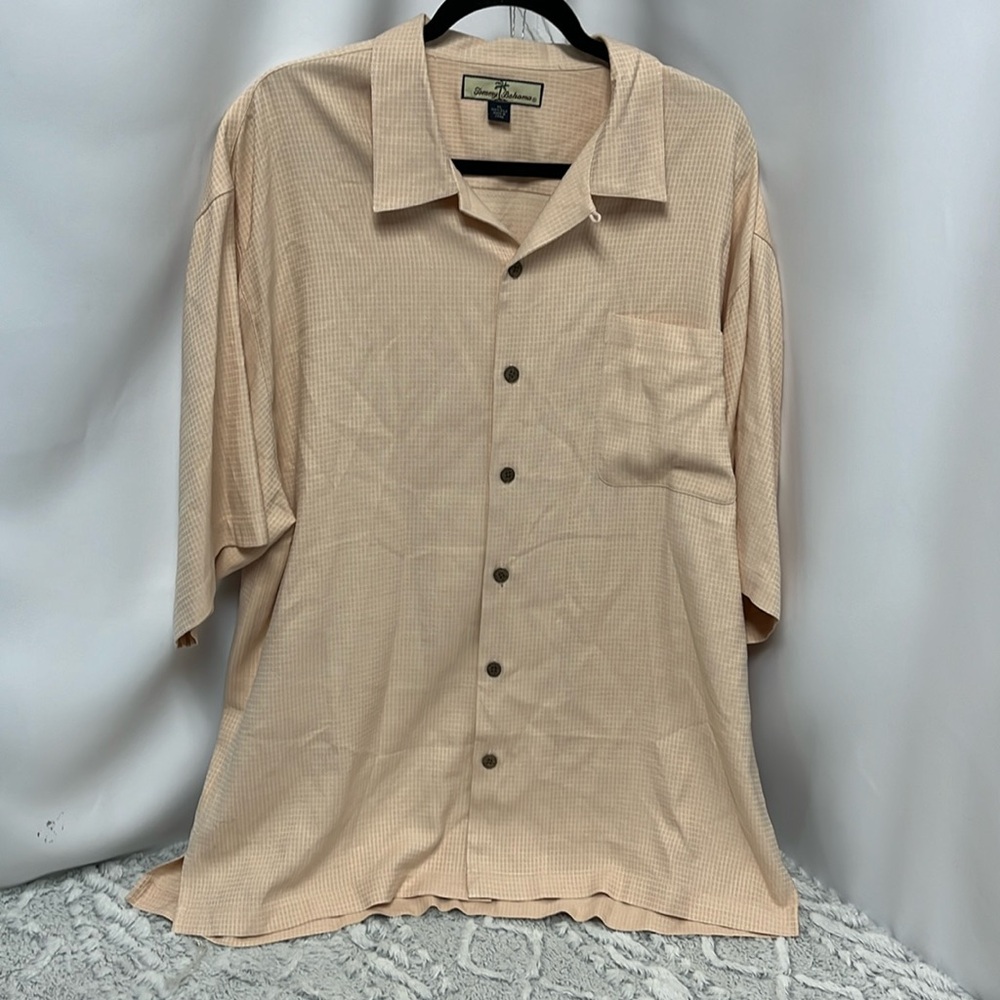 Tommy Bahama 100% Silk Mens 100% short sleeve camp shirt XL